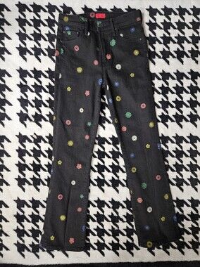 MOTHER The Insider Flood Fresh as a Daisy Floral Jeans Size 26